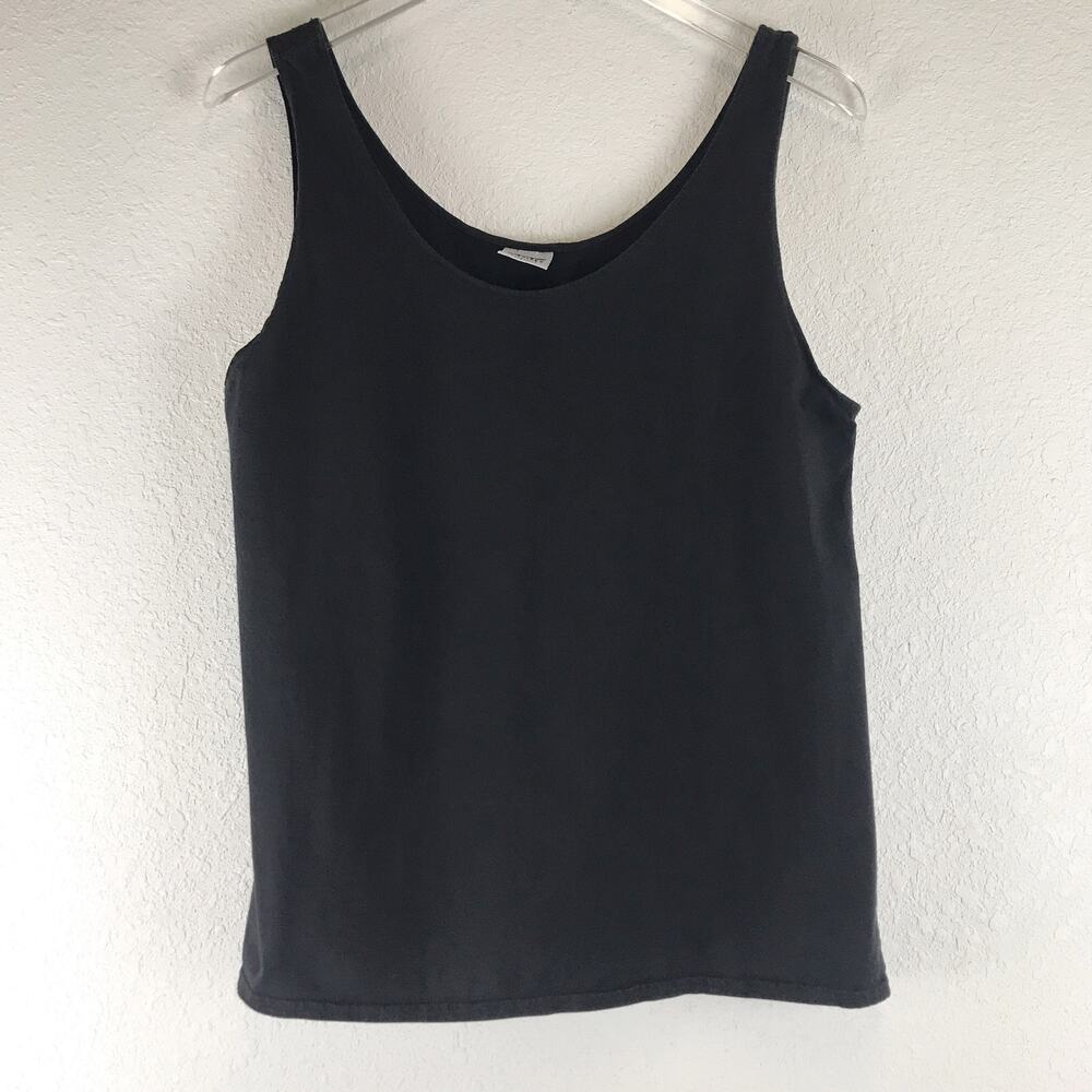 CP Shades 100% Cotton Black Pullover Tank Top Shell Scoop Neck Basic Size M
